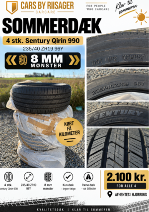 235/40 ZR19 Sentury Qirin 990 sommerdæk med 8 mm mønster