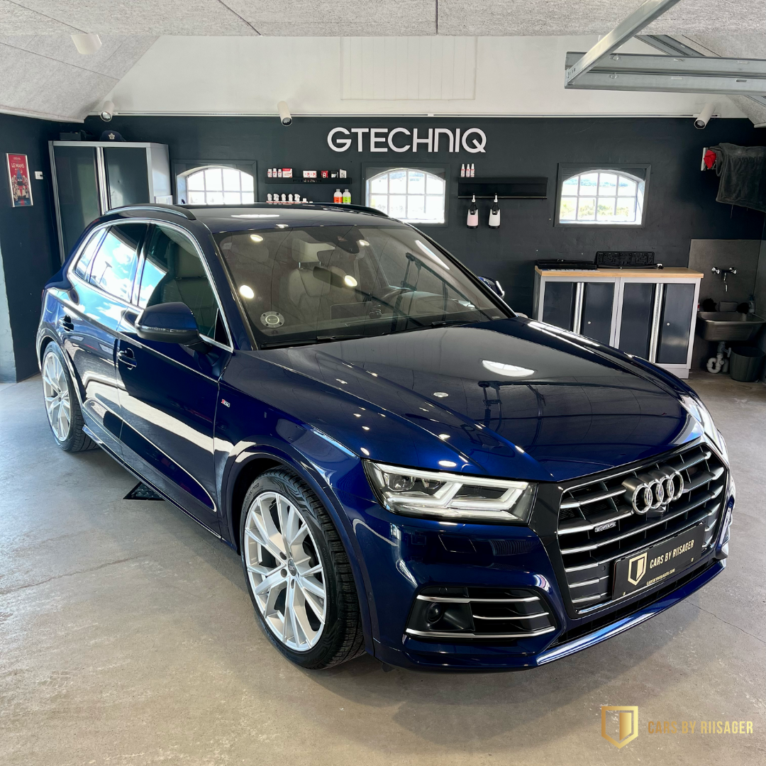 Audi e-tron klargjort til keramisk coating hos certificeret Gtechniq detailer