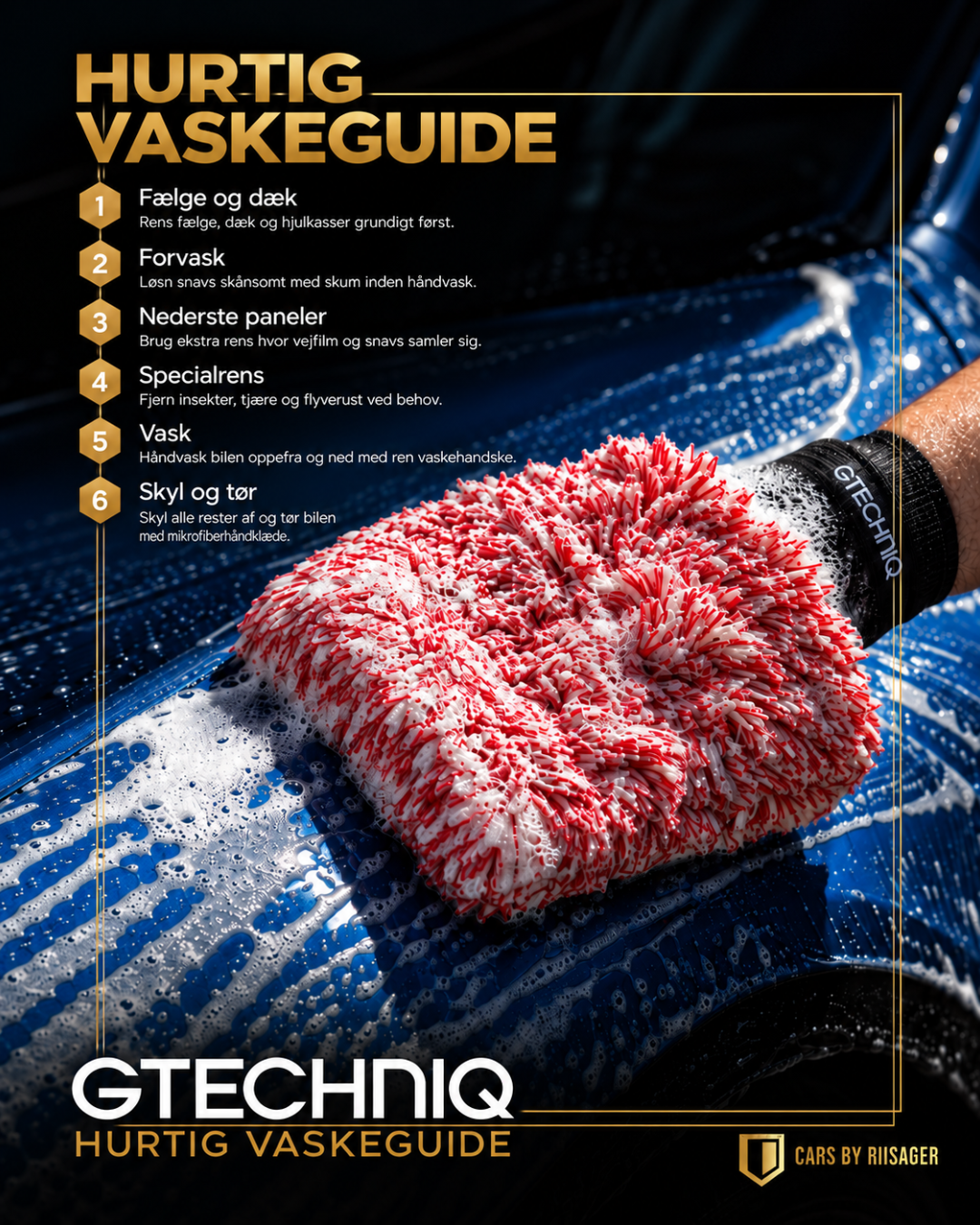 Hurtig vaskeguide i 6 trin til skånsom bilvask