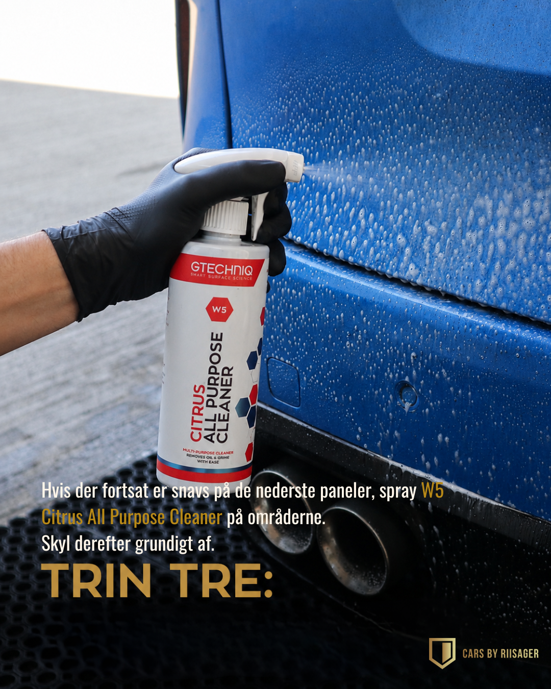 Gtechniq W5 Citrus All Purpose Cleaner på nederste paneler
